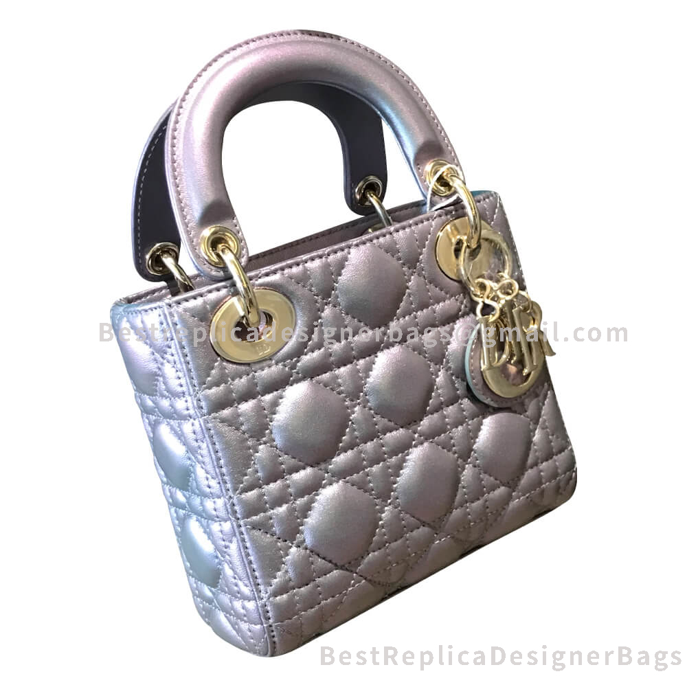 Dior Mini Lady Dior Lambskin Bag Iridescent GHW